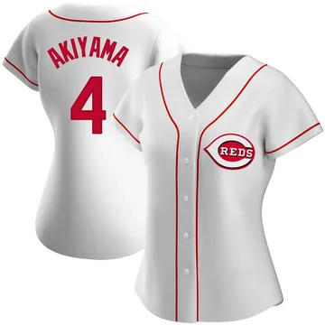 Shogo Akiyama Women's Cincinnati Reds Authentic Home Jersey - White