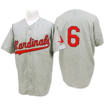 Stan Musial Men's St. Louis Cardinals Authentic 1956 Throwback Jersey - Grey