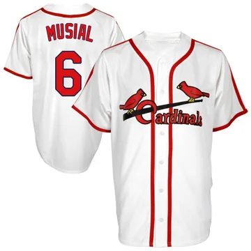 Stan Musial Men's St. Louis Cardinals Authentic Throwback Jersey - White