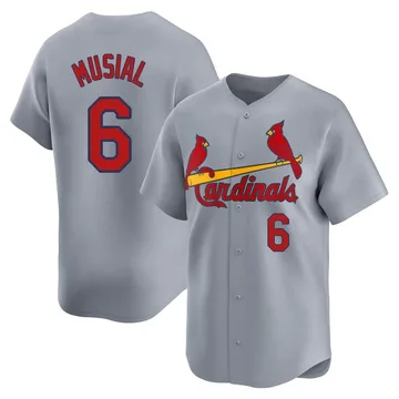 Stan Musial Men's St. Louis Cardinals Limited Away Jersey - Gray