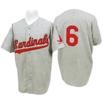 Stan Musial Men's St. Louis Cardinals Replica 1956 Throwback Jersey - Grey