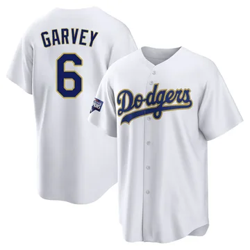 Steve Garvey Men's Los Angeles Dodgers Replica 2021 Gold Program Player Jersey - White/Gold