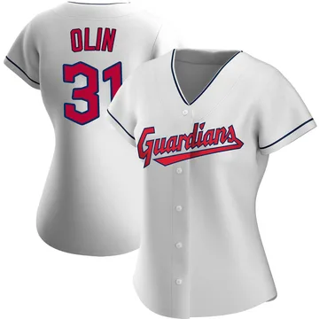 Steve Olin Women's Cleveland Guardians Authentic Home Jersey - White