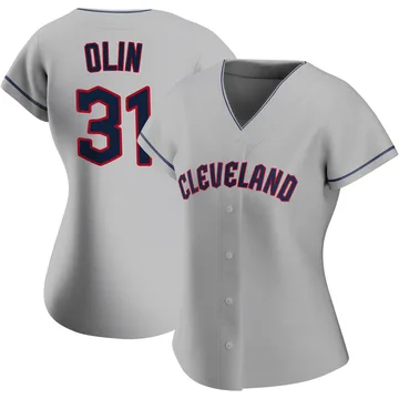 Steve Olin Women's Cleveland Guardians Replica Road Jersey - Gray