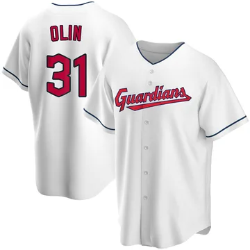 Steve Olin Youth Cleveland Guardians Replica Home Jersey - White