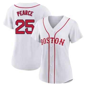 Steve Pearce Women's Boston Red Sox Authentic 2021 Patriots' Day Jersey - White