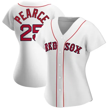 Steve Pearce Women's Boston Red Sox Authentic Home Jersey - White