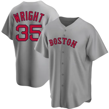 Steven Wright Men's Boston Red Sox Replica Road Jersey - Gray