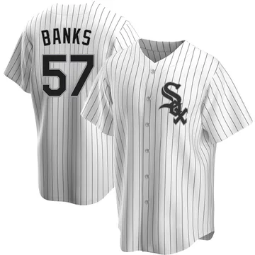 Tanner Banks Men's Chicago White Sox Replica Home Jersey - White