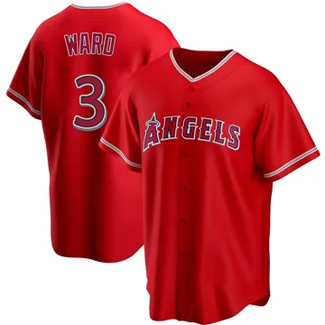 Taylor Ward Men's Los Angeles Angels Replica Alternate Jersey - Red