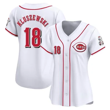 Ted Kluszewski Women's Cincinnati Reds Limited Home Jersey - White