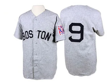 Ted Williams Men's Boston Red Sox Authentic 1939 Throwback Jersey - Grey