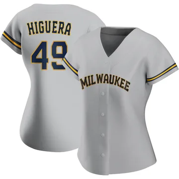 Teddy Higuera Women's Milwaukee Brewers Authentic Road Jersey - Gray