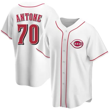 Tejay Antone Men's Cincinnati Reds Replica Home Jersey - White