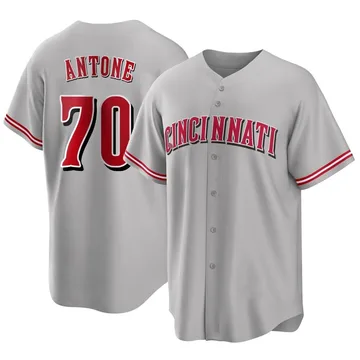 Tejay Antone Men's Cincinnati Reds Replica Road Jersey - Gray