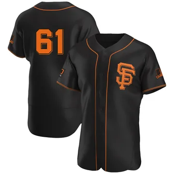 Thomas Szapucki Men's San Francisco Giants Authentic Alternate Jersey - Black