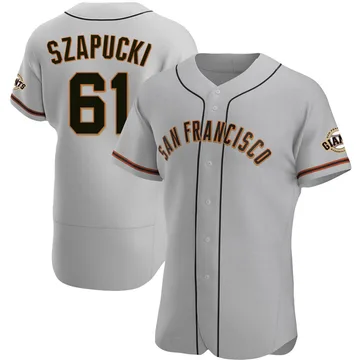 Thomas Szapucki Men's San Francisco Giants Authentic Road Jersey - Gray