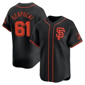 Thomas Szapucki Men's San Francisco Giants Limited Alternate Jersey - Black