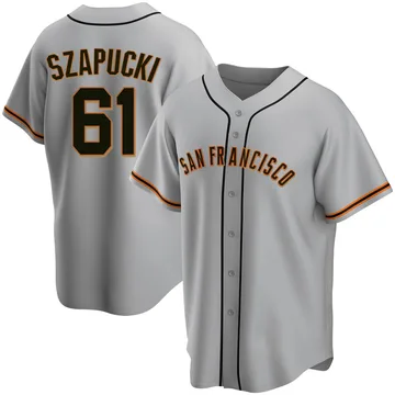 Thomas Szapucki Men's San Francisco Giants Replica Road Jersey - Gray