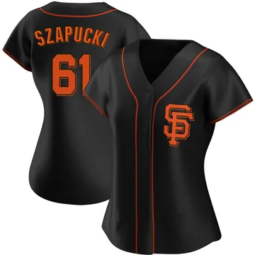 Thomas Szapucki Women's San Francisco Giants Authentic Alternate Jersey - Black