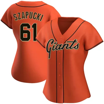 Thomas Szapucki Women's San Francisco Giants Authentic Alternate Jersey - Orange