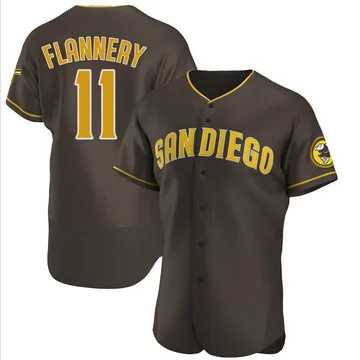 Tim Flannery Men's San Diego Padres Authentic Road Jersey - Brown