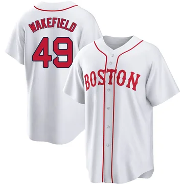 Tim Wakefield Men's Boston Red Sox Replica 2021 Patriots' Day Jersey - White