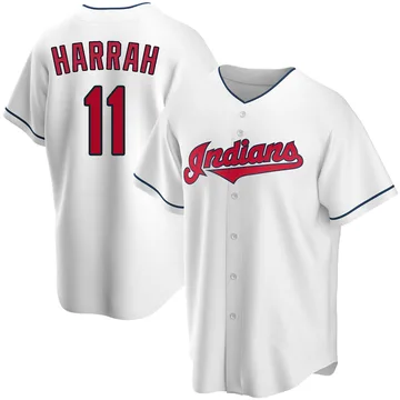 Toby Harrah Men's Cleveland Guardians Replica Home Jersey - White