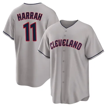 Toby Harrah Men's Cleveland Guardians Replica Road Jersey - Gray