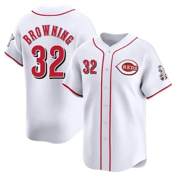 Tom Browning Men's Cincinnati Reds Limited Home Jersey - White