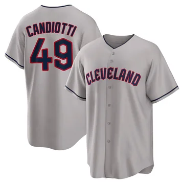 Tom Candiotti Men's Cleveland Guardians Replica Road Jersey - Gray