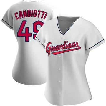 Tom Candiotti Women's Cleveland Guardians Authentic Home Jersey - White