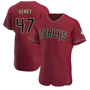 Tommy Henry Men's Arizona Diamondbacks Authentic Crimson Alternate Jersey