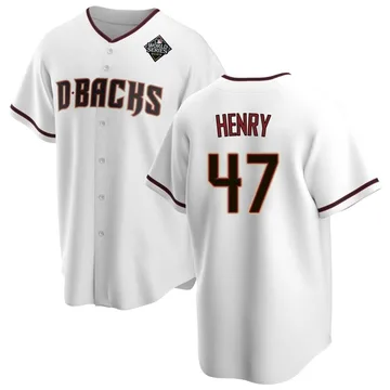 Tommy Henry Men's Arizona Diamondbacks Replica Home 2023 World Series Jersey - White