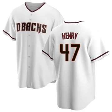 Tommy Henry Men's Arizona Diamondbacks Replica Home Jersey - White