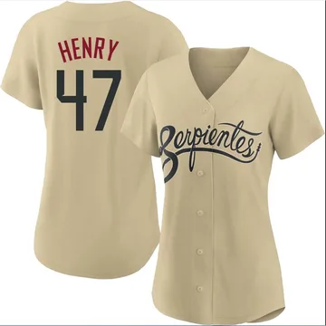 Tommy Henry Women's Arizona Diamondbacks Authentic 2021 City Connect Cool Base Jersey - Gold