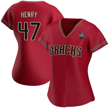 Tommy Henry Women's Arizona Diamondbacks Authentic Alternate 2023 World Series Jersey - Red