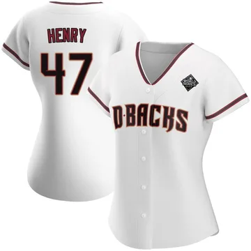 Tommy Henry Women's Arizona Diamondbacks Authentic Home 2023 World Series Jersey - White