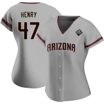 Tommy Henry Women's Arizona Diamondbacks Authentic Road 2023 World Series Jersey - Gray