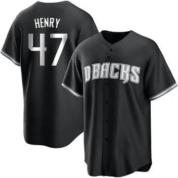 Tommy Henry Youth Arizona Diamondbacks Replica Jersey - Black/White