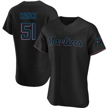 Tommy Nance Men's Miami Marlins Authentic Alternate Jersey - Black