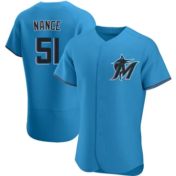 Tommy Nance Men's Miami Marlins Authentic Alternate Jersey - Blue