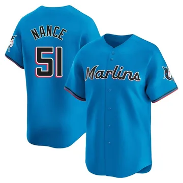 Tommy Nance Men's Miami Marlins Limited Alternate Jersey - Blue