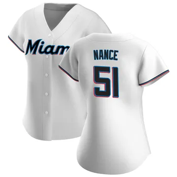 Tommy Nance Women's Miami Marlins Authentic Home Jersey - White