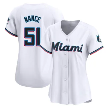 Tommy Nance Women's Miami Marlins Limited Home Jersey - White