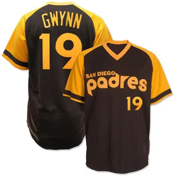 Tony Gwynn Men's San Diego Padres Authentic Throwback Jersey - Brown