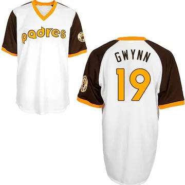 Tony Gwynn Men's San Diego Padres Authentic Throwback Jersey - White