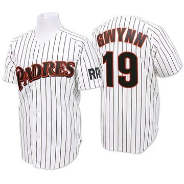 Tony Gwynn Men's San Diego Padres Replica Strip Throwback Jersey - White/Blue