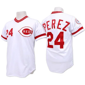 Tony Perez Men's Cincinnati Reds Authentic Throwback Jersey - White