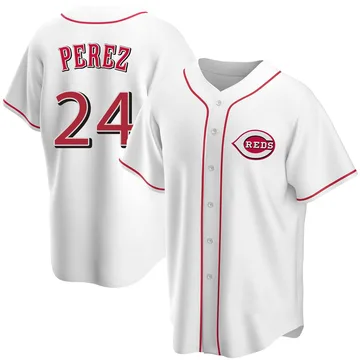 Tony Perez Men's Cincinnati Reds Replica Home Jersey - White